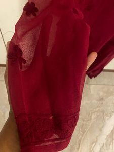 Chickenkari Maroon Kurta