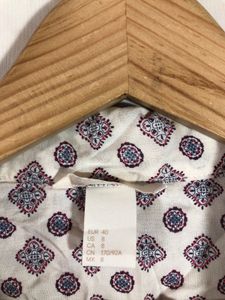 Off White Printed Top