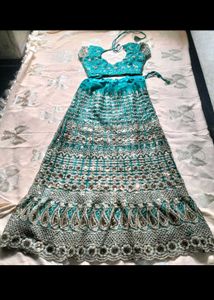 Gorgeous Green Lehenga Choli Completely New