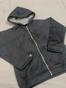 Gray Zip-Up Hoodie