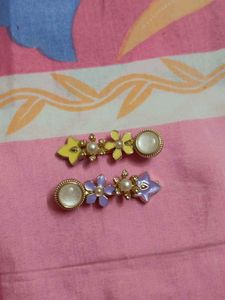 Floral Hair Clips - Set of 2