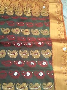 Kanjivaram Boder Semi Silk Pattu Saree