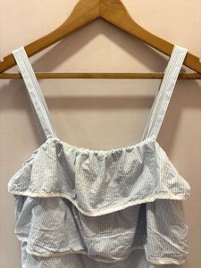 Striped Ruffle Tank Top