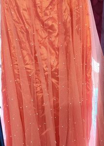 Lehenge Choli Orenge Xxl Size Margin Hai Andar And