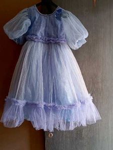 Blue Tulle Party Dress