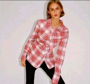 ZARA Deconstructed Flannel Shirt