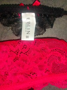 Sexy  Red &amp; Black Lace Thong