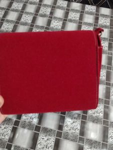Red Clutch with Unique Clasp
