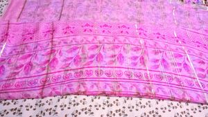 Pink Floral saree