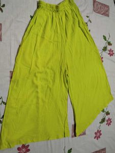 Parrot Green Ambrela Skirt Plazzo