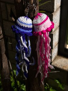 Crochet Jelly Fish Keychain
