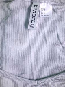 H&amp;M Light Turquoise Crop Top