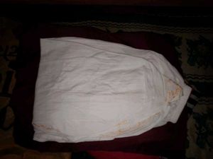 Vintage White Embroidered Pants