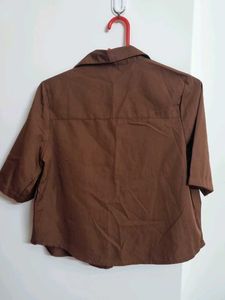 Brown Office Wear Top