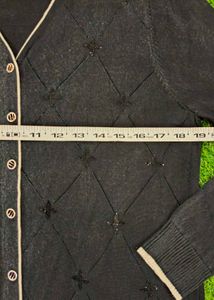 Imported Elegant Black Cardigan