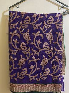 Party wear Saree Zari Work
