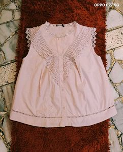 Cotton Shirt With Laces