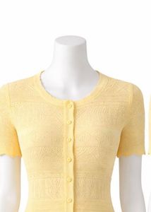 Yellow Knit Cardigan