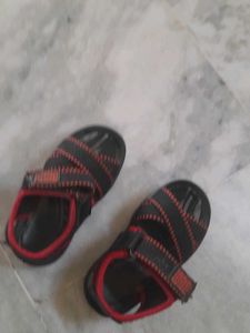 Kids Black &amp; Red Sandals