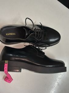 Express Chunky Classic Black Formal Shoes