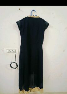 Black Party Wear Up N Down Kurts Set
