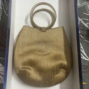 Unused Gold &amp; Orange Sequin Clutch