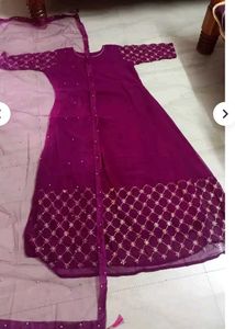 Ethic Gown With Dupatta