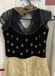 Partywear Halterneck Frock Suit With Lower