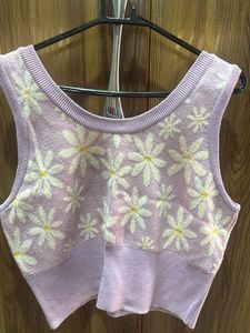 Floral Knit Crop Top