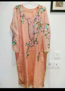 Embroidered Kurti With Pant