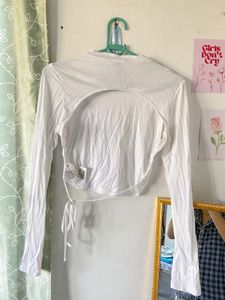 ON SALE :- H&amp;M White Long Sleeve Top
