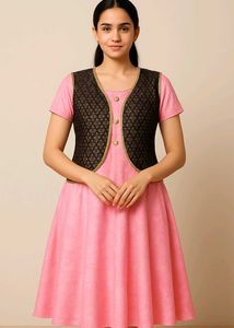 🩷Pink Knee Length Gown