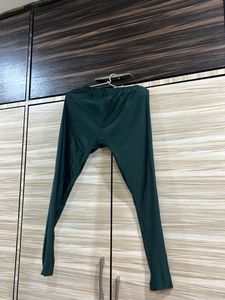 Green Velvet Leggings