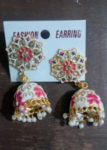 White Jhumka