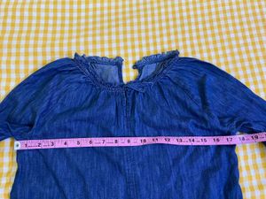 Cute Denim Dress 10-12 Yrs(bust 32-34)