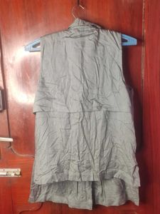 Sleeveless Button-Down Top