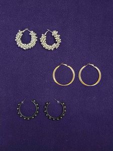 Set of 3 Earring Hoops
