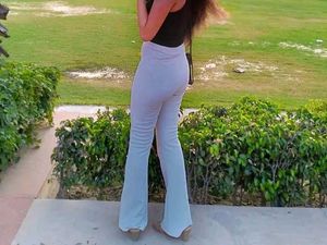White Flare Leggings