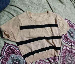 Striped Knit Crop Top