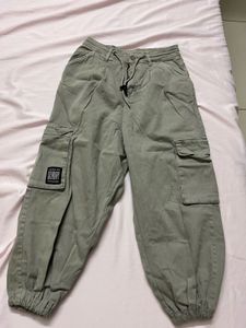 Grey Cargo Joggers