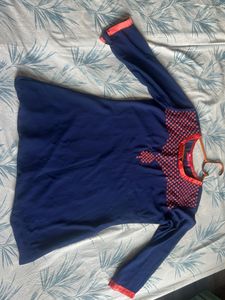 Kaira&#39;s Navy Blue Embroidered Tunic