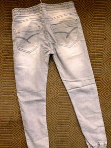 Gray Denim Joggers
