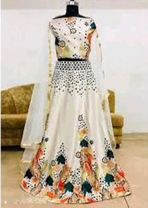 Floral Lehenga Crop Top Set