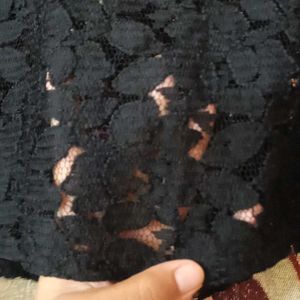 Fancy Black Lace Zip-Up Jacket