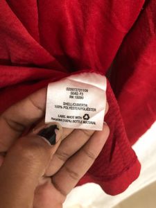 NT.DRI Red Long Sleeve Half Zip T Shirt