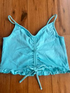 Blue Crop Top