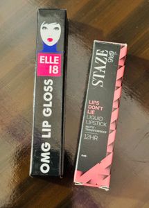 Elle 18 gloss and staze 9 to9 lipstick