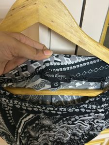 Printed Boat Neck Dress