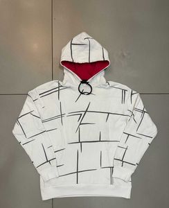 White Graphic Print Hoodie