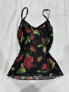 Floral Mesh Cami Top